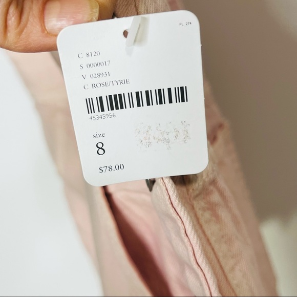 Free People Pink Jean Cutoff Overall Dress NWT! - Picture 5 of 12